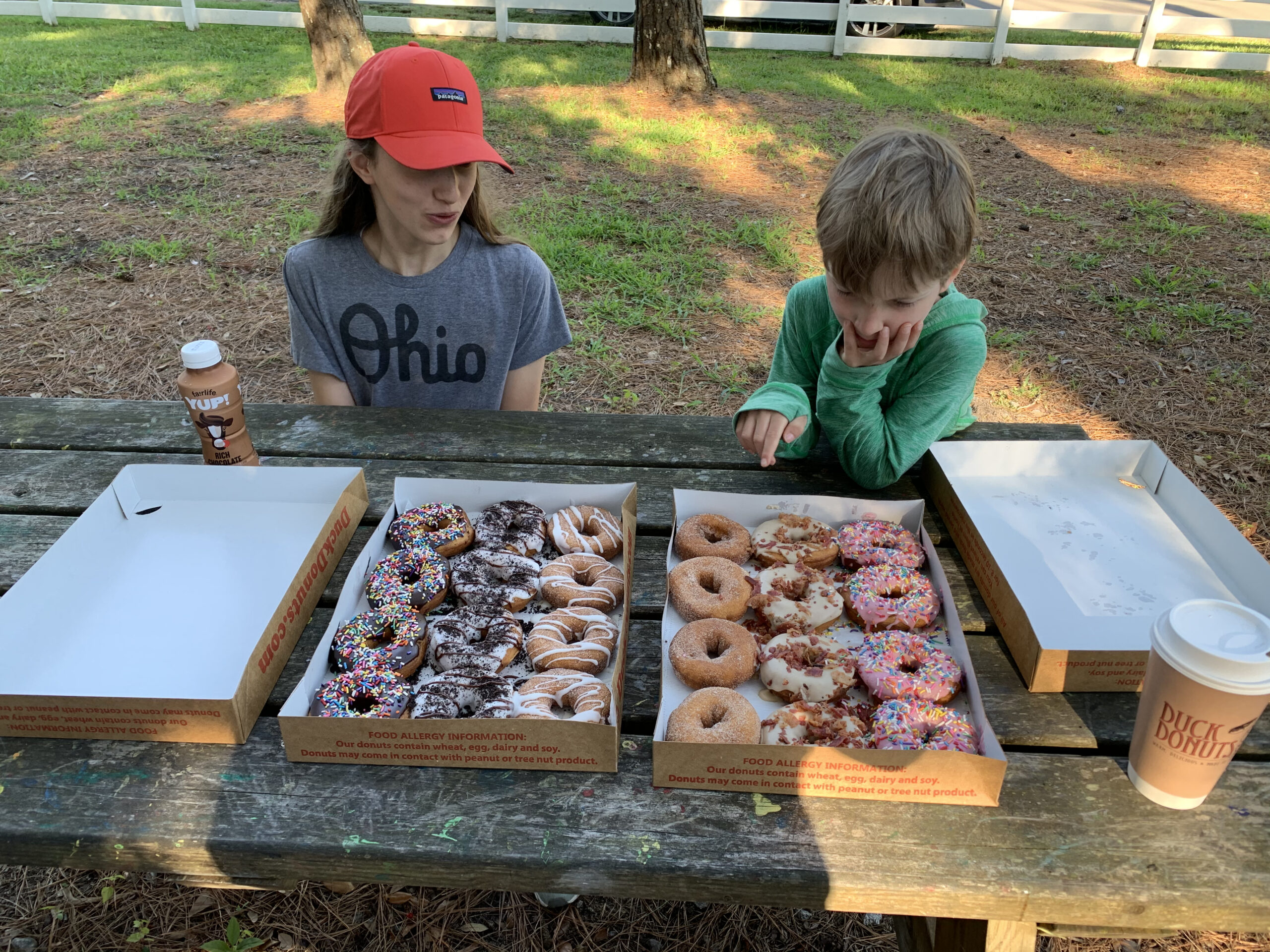 Choosing donuts